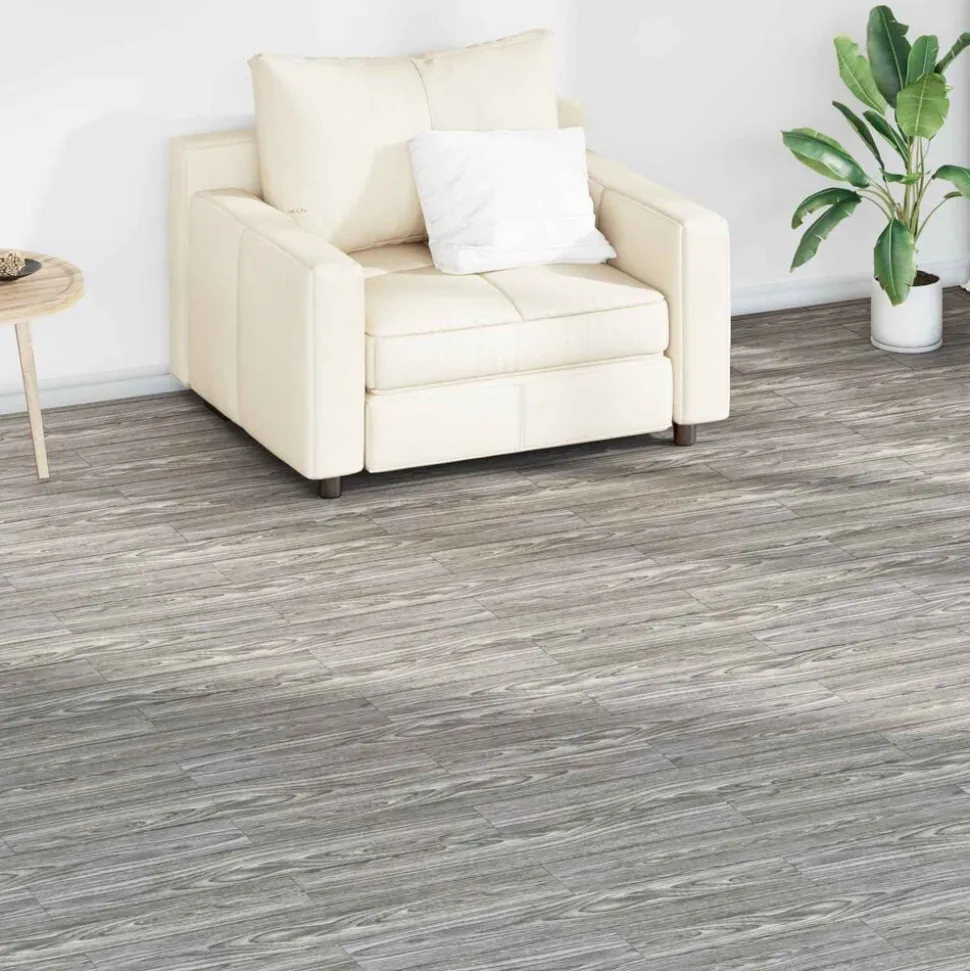 vidaXL Vloerplanken 36 pcs Donkergrijs 5,02 m² PVC