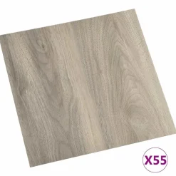 vidaXL Vloerplanken 55 pcs Taupe 5,11 m² PVC