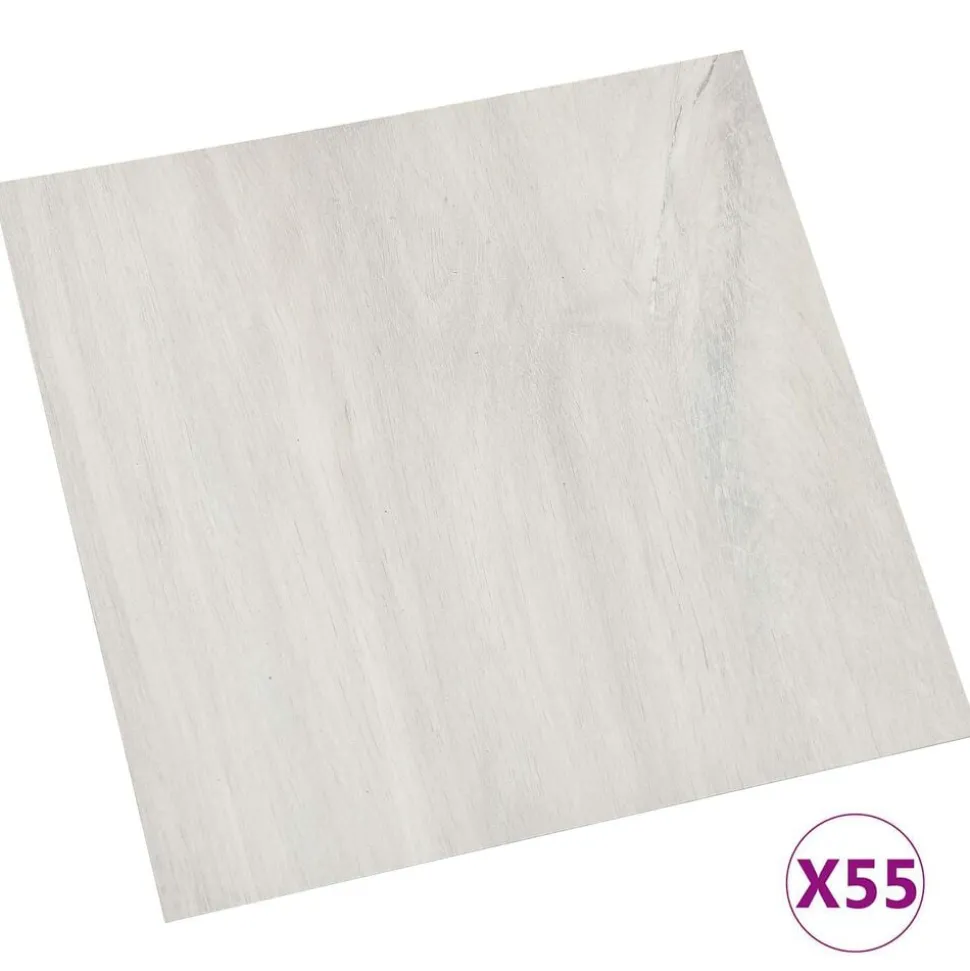 vidaXL Vloerplanken 55 pcs Crème 5,11 m² PVC