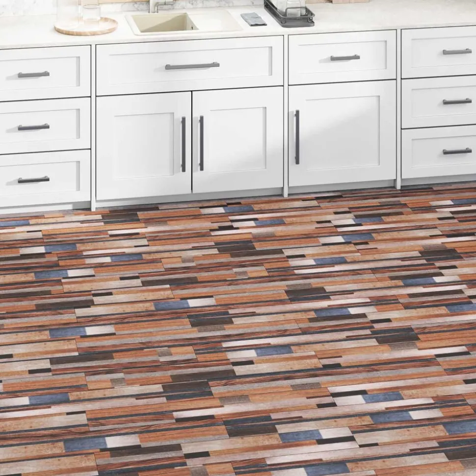vidaXL Vloerplanken 36 pcs Multikleur 5,02 m² PVC