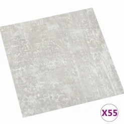 vidaXL Vloerplanken 55 pcs Lichtgrijs 5,11 m² PVC