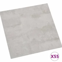 vidaXL Vloerplanken 55 pcs Lichtgrijs 5,11 m² PVC