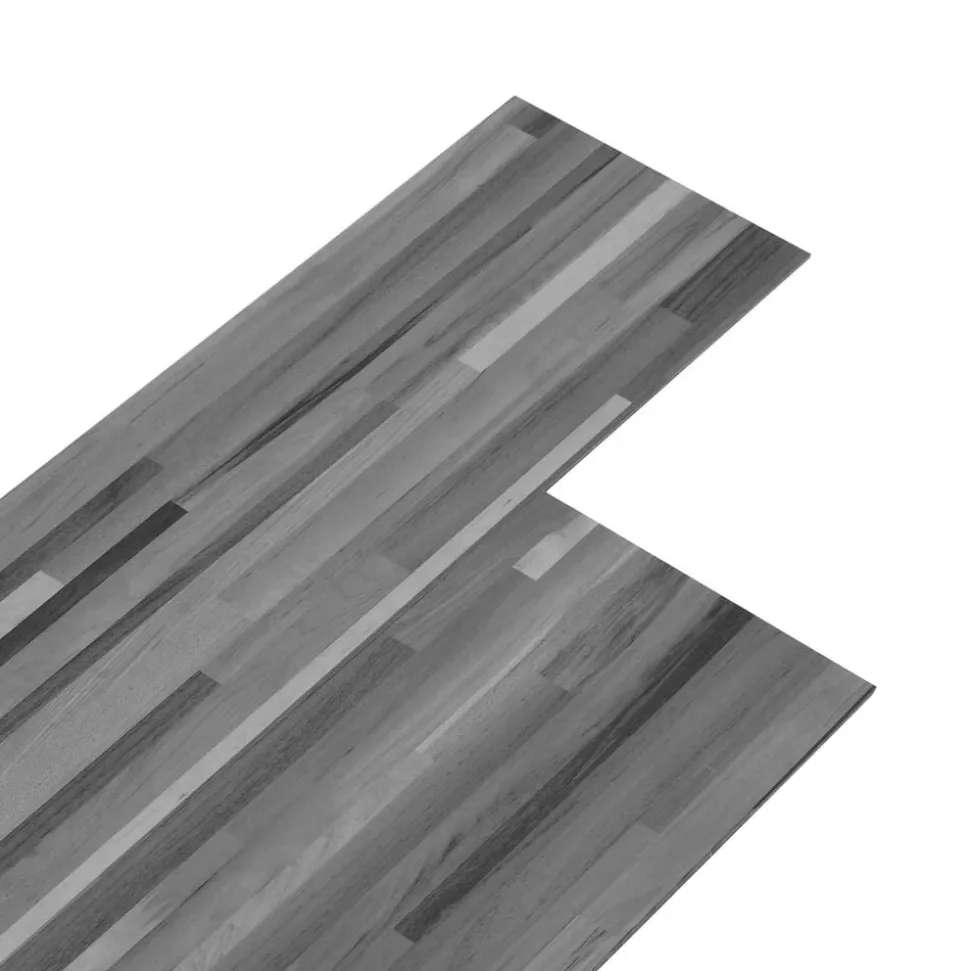vidaXL Vloerplanken 36 pcs Gestreept Grijs 5,02 m² PVC