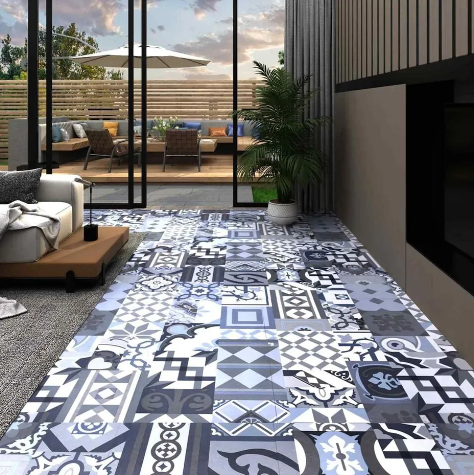 vidaXL Vloerplanken 55 pcs Multikleur 5,11 m² PVC