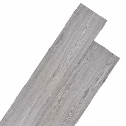 vidaXL Vloerplanken 18 pcs Donkergrijs 5,26 m² PVC
