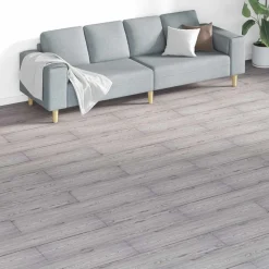 vidaXL Vloerplanken 18 pcs Donkergrijs 5,26 m² PVC