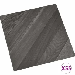 vidaXL Vloerplanken 55 pcs Grijs 5,11 m² PVC