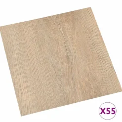 vidaXL Vloerplanken 55 pcs Bruin 5,11 m² PVC