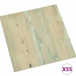 vidaXL Vloerplanken 55 pcs Licht Bruin 5,11 m² PVC