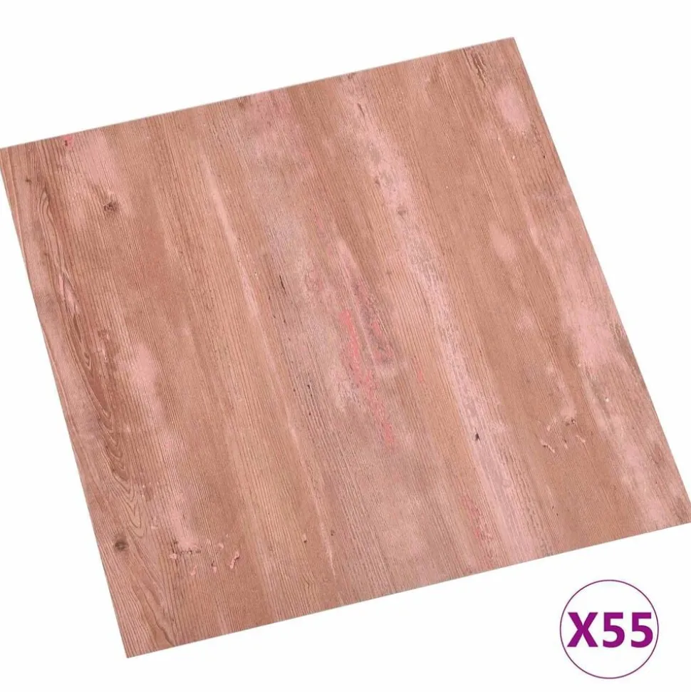 vidaXL Vloerplanken 55 pcs Rood 5,11 m² PVC