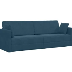 vidaXL Vloerslaapbank Blauw 213 x 70 x 77 cm Fluweel