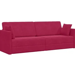 vidaXL Vloerslaapbank Wijnrood 213 x 70 x 77 cm Fluweel