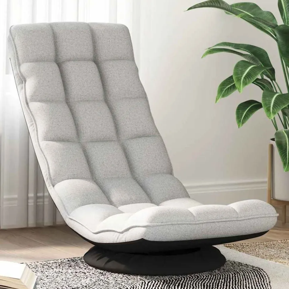vidaXL Vloerstoel draaibaar 70x51x79 cm stof wolkengrijs