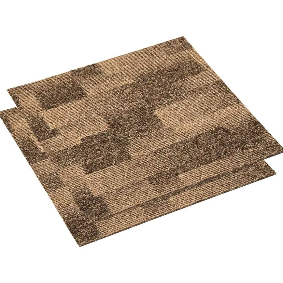 vidaXL Vloertapijt 20 pcs Bruin 50 x 50 cm PP