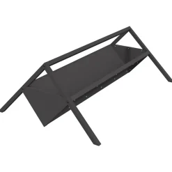 vidaXL Voederbak voor vee Zwart 111 x 76 x 38 cm Koudgewalst Staal