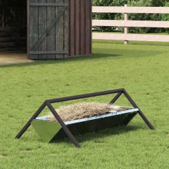 vidaXL Voederbak voor vee Zilver 111 x 76 x 38 cm Gegalvaniseerd staal