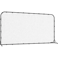 vidaXL Voetbal rebounder 366x90x183 cm HDPE zwart