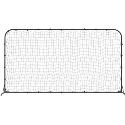 vidaXL Voetbal rebounder 366x90x183 cm HDPE zwart