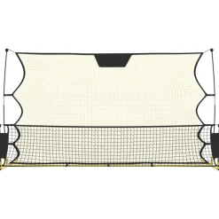 vidaXL Voetbal reboundnet 183x85x120 cm polyester zwart en geel
