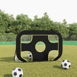 vidaXL Voetbaldoel met doelwit 120x80x80 cm polyester