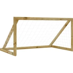 vidaXL Voetbaldoel met net 160x80x100 cm geïmpregneerd grenenhout