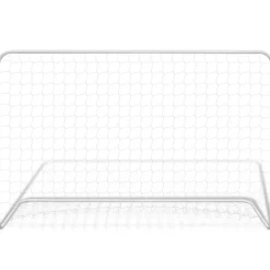 vidaXL Voetbaldoel met net 182x61x122 cm staal wit
