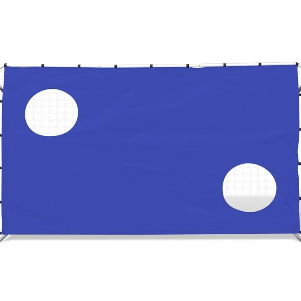 vidaXL Voetbaldoel met richtmuur hoogwaardig 240x92x150 cm staal