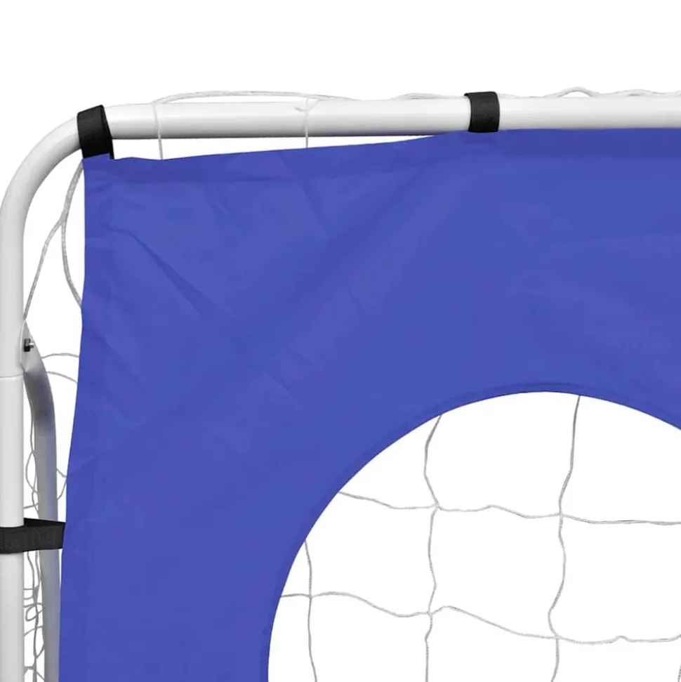 vidaXL Voetbaldoel met richtmuur hoogwaardig 240x92x150 cm staal