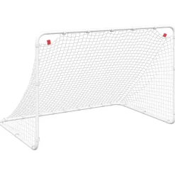 vidaXL Voetbaldoel Wit 122x81x81 cm Staal