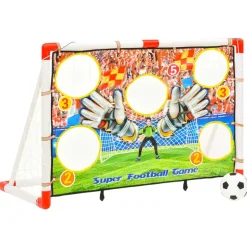 vidaXL Voetbaldoelenset met doelmuur 120x51x77,5 cm