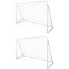 vidaXL Voetbalgoals 2 st 240x90x150 cm staal