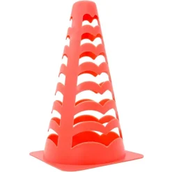vidaXL Voetbalpionnen 6 st stapelbaar 13x13x22,5 cm oranje