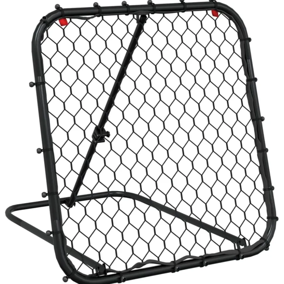 vidaXL Voetbalrebounder verstelbaar 84x73x60-80 cm staal zwart
