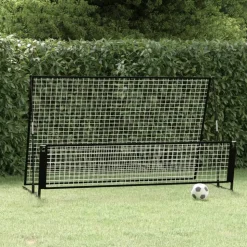 vidaXL Voetbalrebounder/voetbaldoel 2-in-1 202x104x120 cm staal