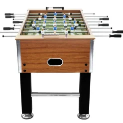 vidaXL Voetbaltafel 60 kg 140x74,5x87,5 cm staal lichtbruin en zwart