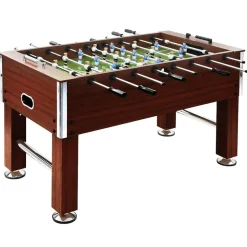 vidaXL Voetbaltafel 60 kg 140x74,5x87,5 cm staal bruin
