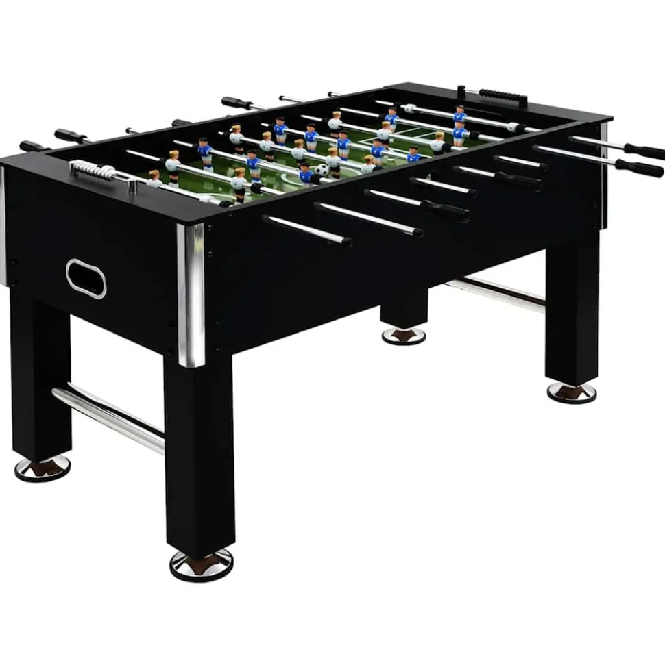 vidaXL Voetbaltafel 60 kg 140x74,5x87,5 cm staal zwart