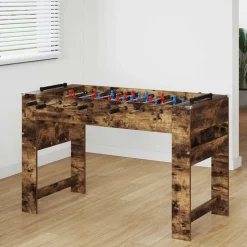 vidaXL Voetbaltafel Gerookt eiken 125 x 60,5 x 80 cm Bewerkt hout