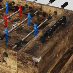 vidaXL Voetbaltafel Gerookt eiken 125 x 60,5 x 80 cm Bewerkt hout