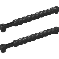 vidaXL Voetbaltafel Tellers 2 pcs Zwart 30 x 2,2 x 2,9 cm HIPS