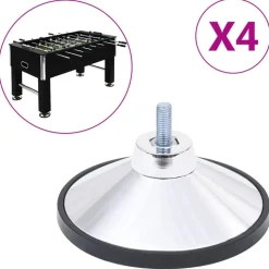vidaXL Voetbaltafelpoten 4 st chroom M10