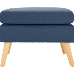 vidaXL Voetenbank stof blauw