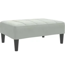 vidaXL Voetenbank 77x55x31 cm fluweel lichtgrijs