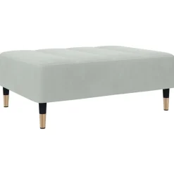 vidaXL Voetenbank 77x55x31 cm fluweel lichtgrijs