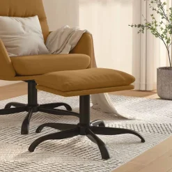 vidaXL Voetenbank 60x60x36 cm fluweel bruin