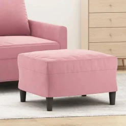 vidaXL Voetenbank 60x50x41 cm fluweel roze