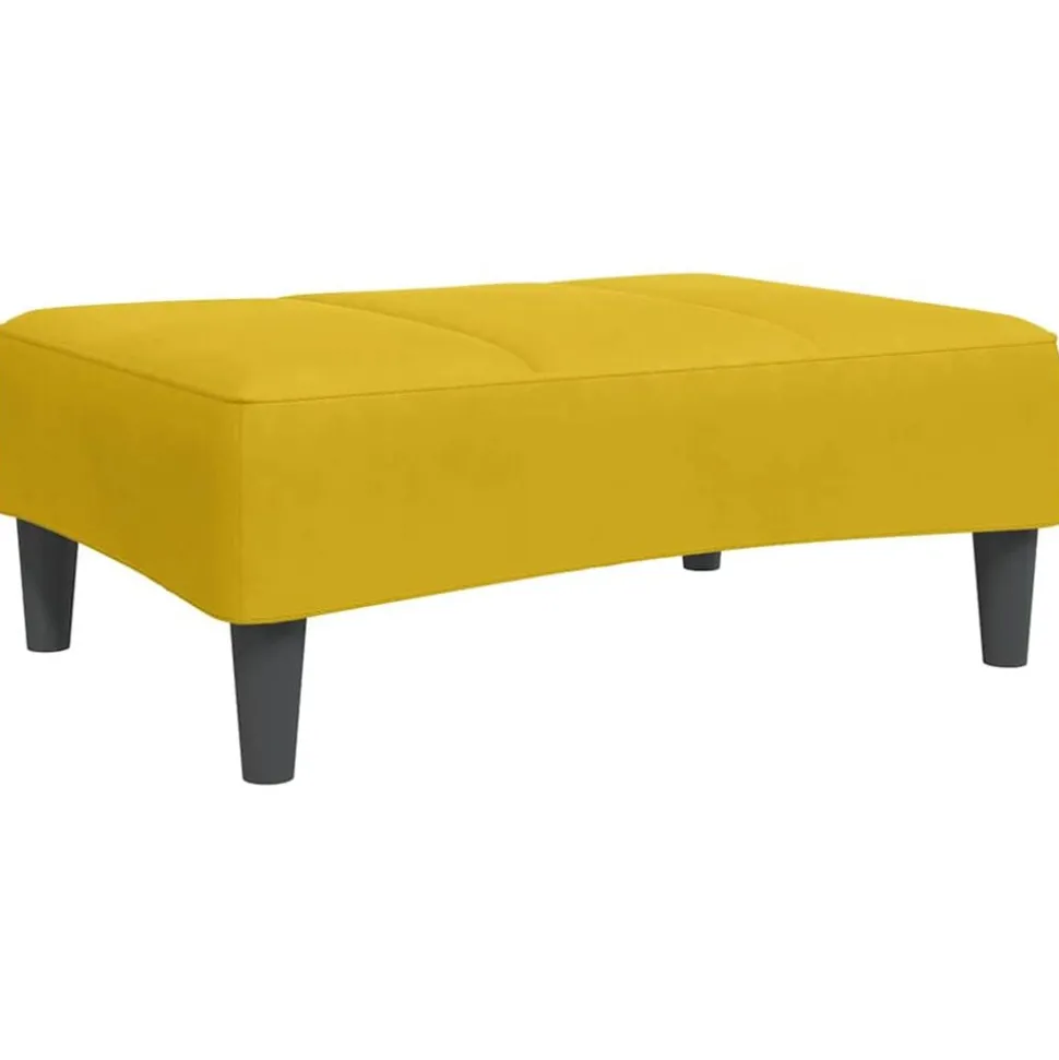 vidaXL Voetenbank 77x55x31 cm fluweel geel