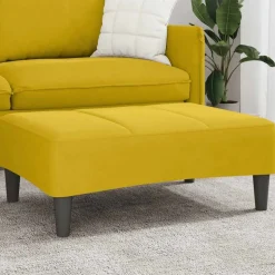 vidaXL Voetenbank 77x55x31 cm fluweel geel