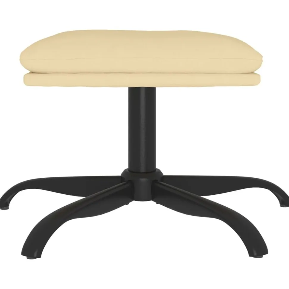 vidaXL Voetenbank 60x60x36 cm fluweel crèmewit