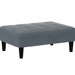 vidaXL Voetenbank 77x55x31 cm fluweel donkergrijs